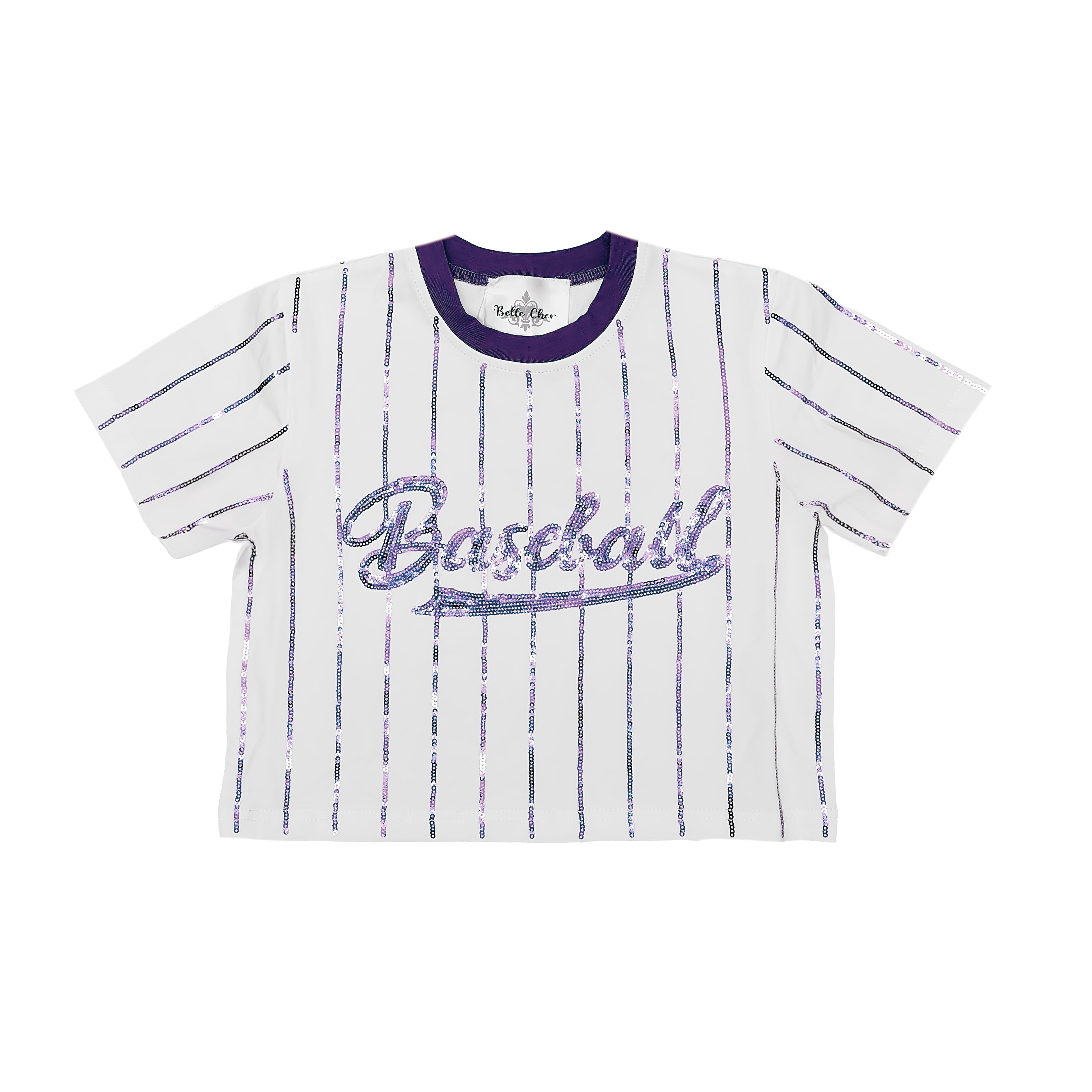 Baseball Purple Striped Top