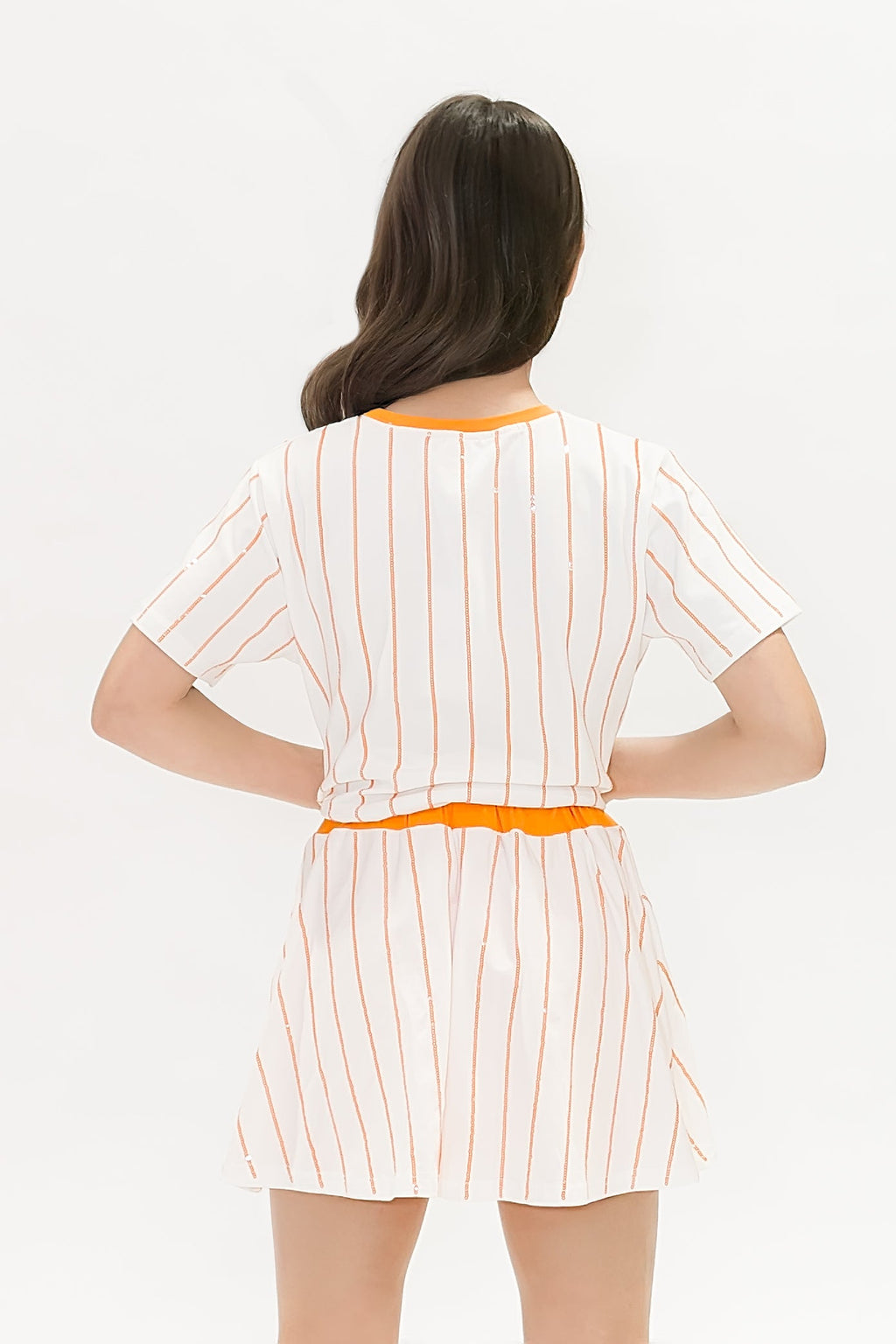 Baseball Orange Striped Top