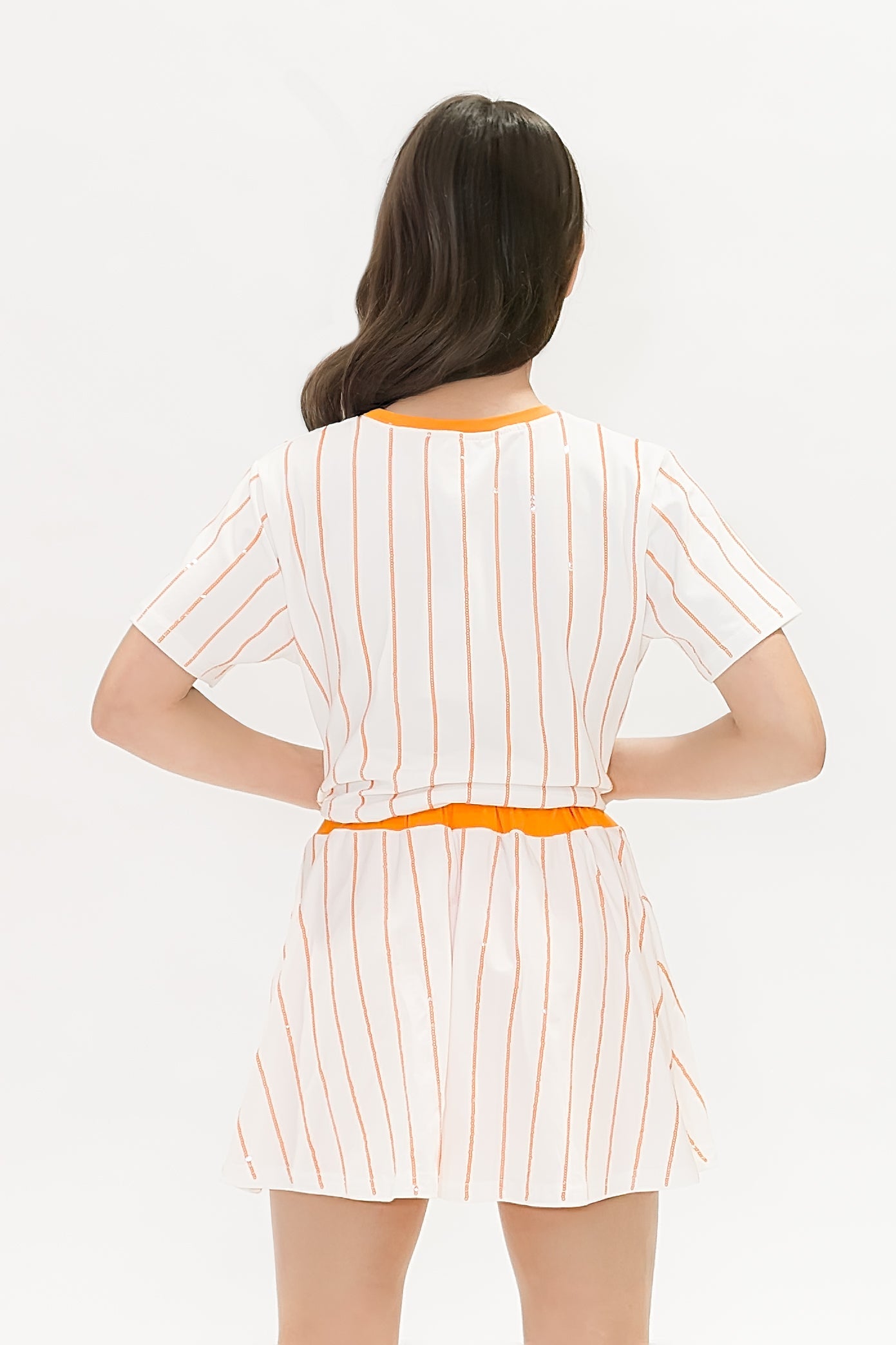 Baseball Orange Striped Top